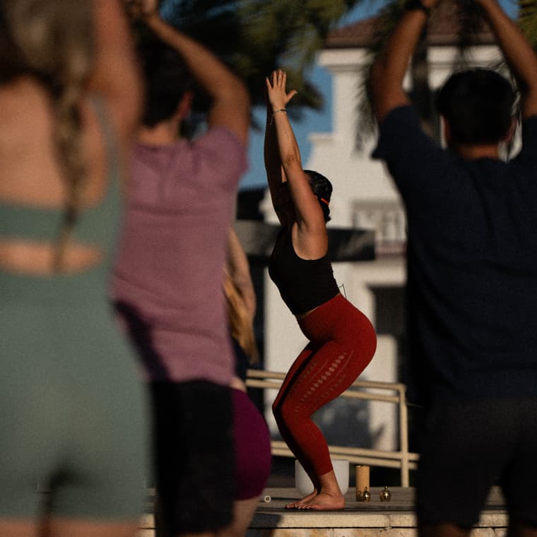 Students flowing together at a community class